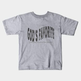 Vintage Grey on Black God's Favorite Kids T-Shirt